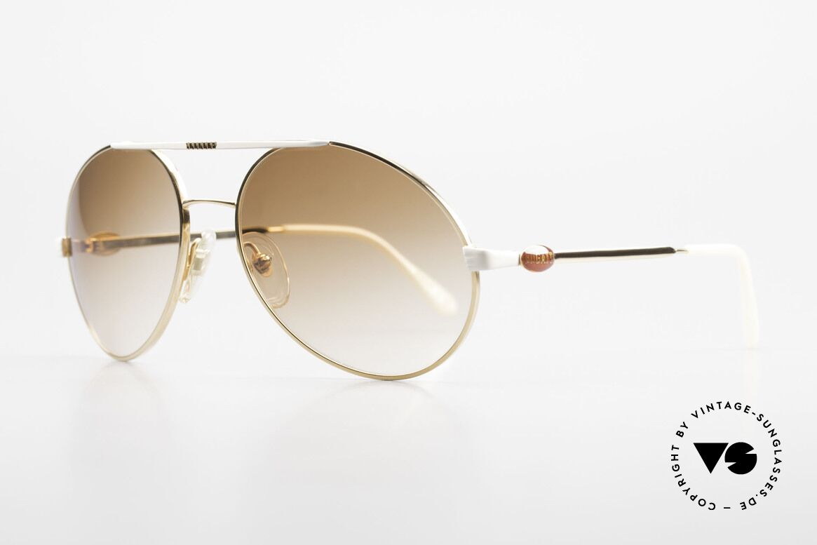 Bugatti 64317 Herren Sonnenbrille Vintage, eine Luxus-Sonnenbrille (vergoldet) in Größe 56mm, Passend für Herren