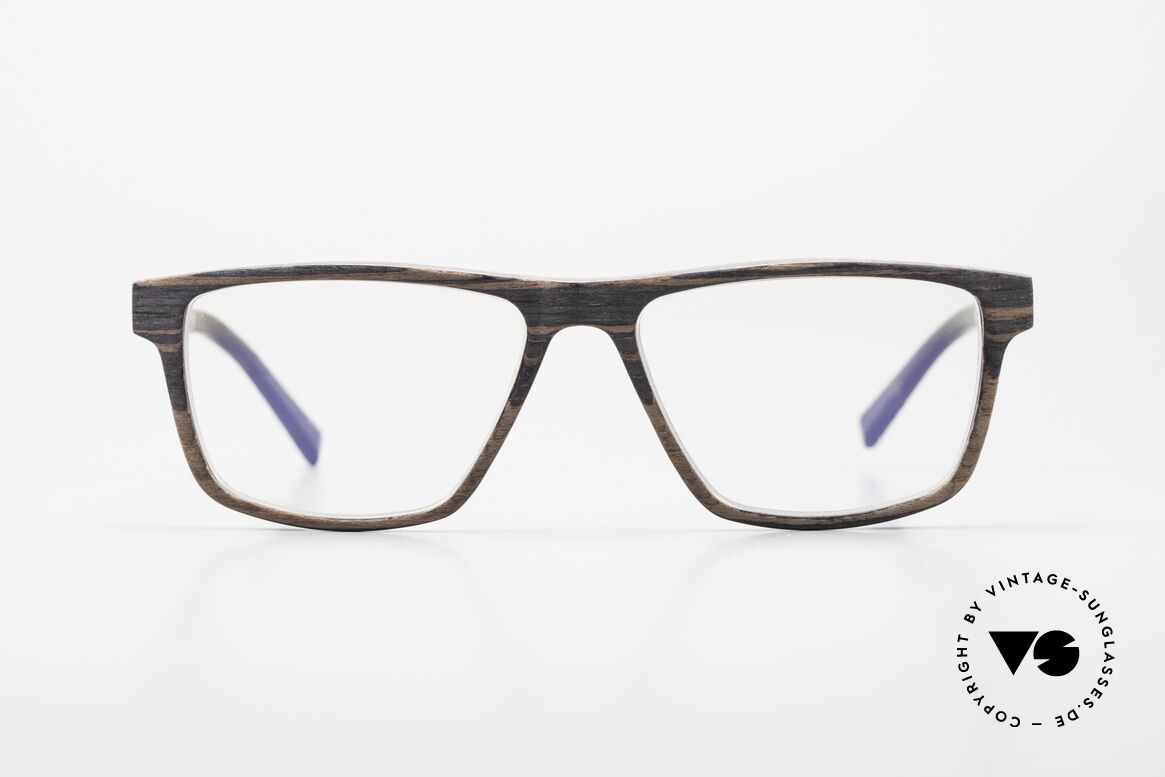 Kerbholz Nils Holzbrille Eckig Herrenbrille, eckige Herren Holzbrille von Kerbholz, made in Germany, Passend für Herren