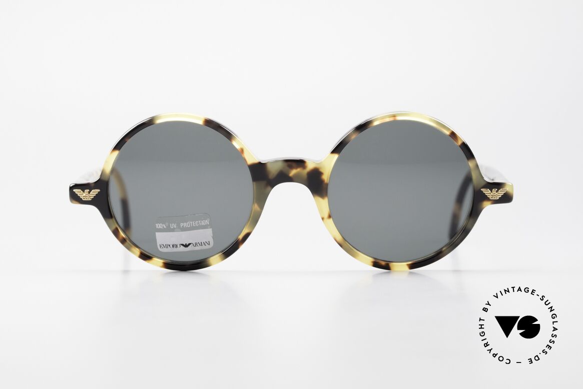 Giorgio Armani EA501 Rund Vintage Sonnenbrille, zeitlose runde vintage Sonnenbrille von ARMANI, Passend für Herren und Damen