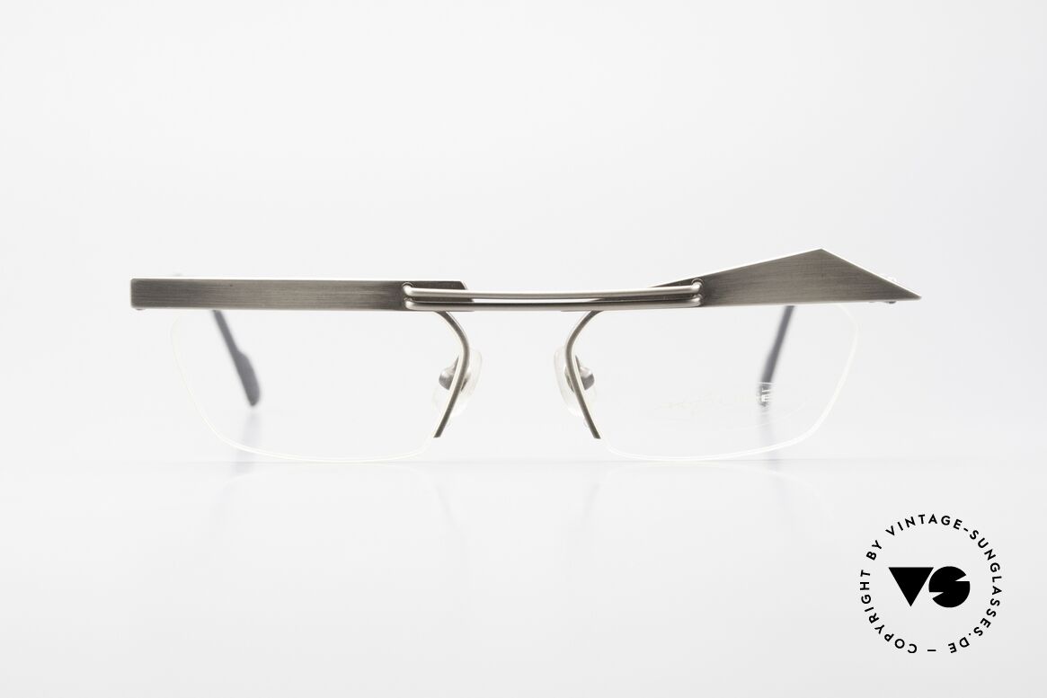 Koure KR8077 Designerbrille Halb Randlos, KOURE Brille 8077, Gr. 49/18, von 1994, Steampunk Stil, Passend für Damen