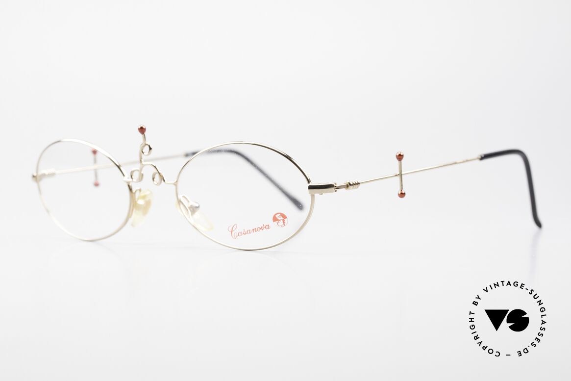 Casanova Arché 1 Kunstbrille 80er Vergoldet, Arché-Serie = kostbarsten Kreationen von Casanova, Passend für Damen