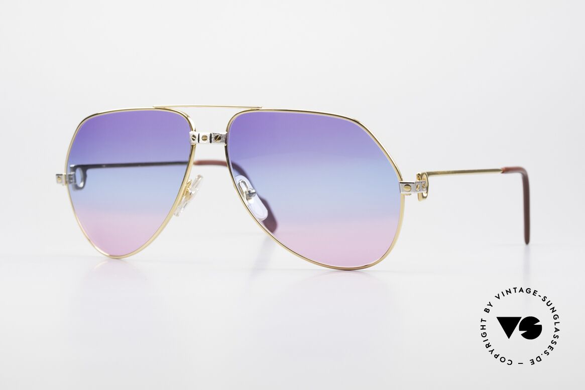 Cartier Vendome Santos - L Unique 3fach Verlauf Galaxy, legendäre 80er CARTIER Vendome Santos Sonnenbrille, Passend für Herren