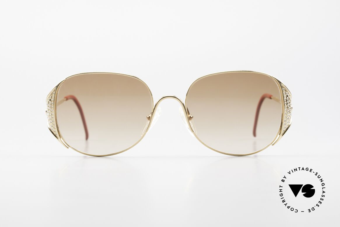 Christian Dior 2362 Damen Sonnenbrille Mit Strass, luxuriöse Damenbrille aus den 80er Jahren von Dior, Passend für Damen