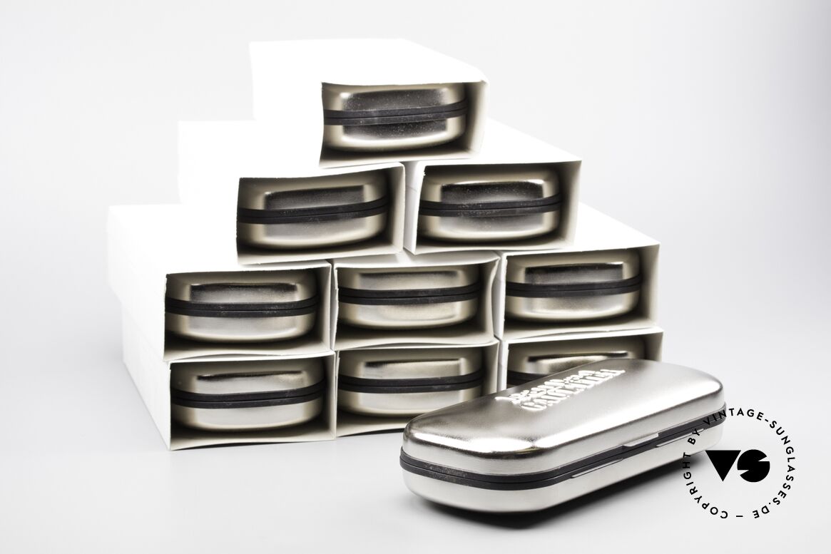 Jean Paul Gaultier 10 Cases Alte Original Gaultier Etuis, sehr solides Hartschalenetui in silber-chrome, Passend für Herren und Damen