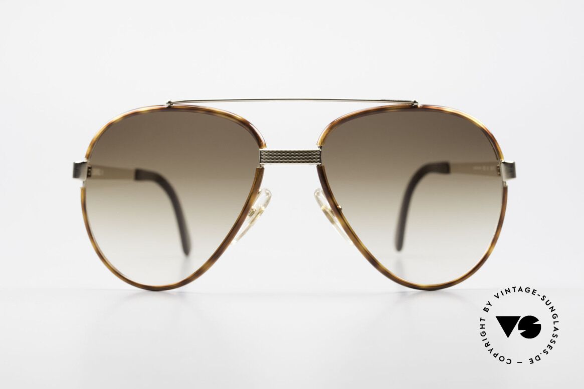 Dunhill 6023 80er Sonnenbrille Herren Luxus, VERGOLDETE Fassung mit "Schildpatt" Ringen, Passend für Herren