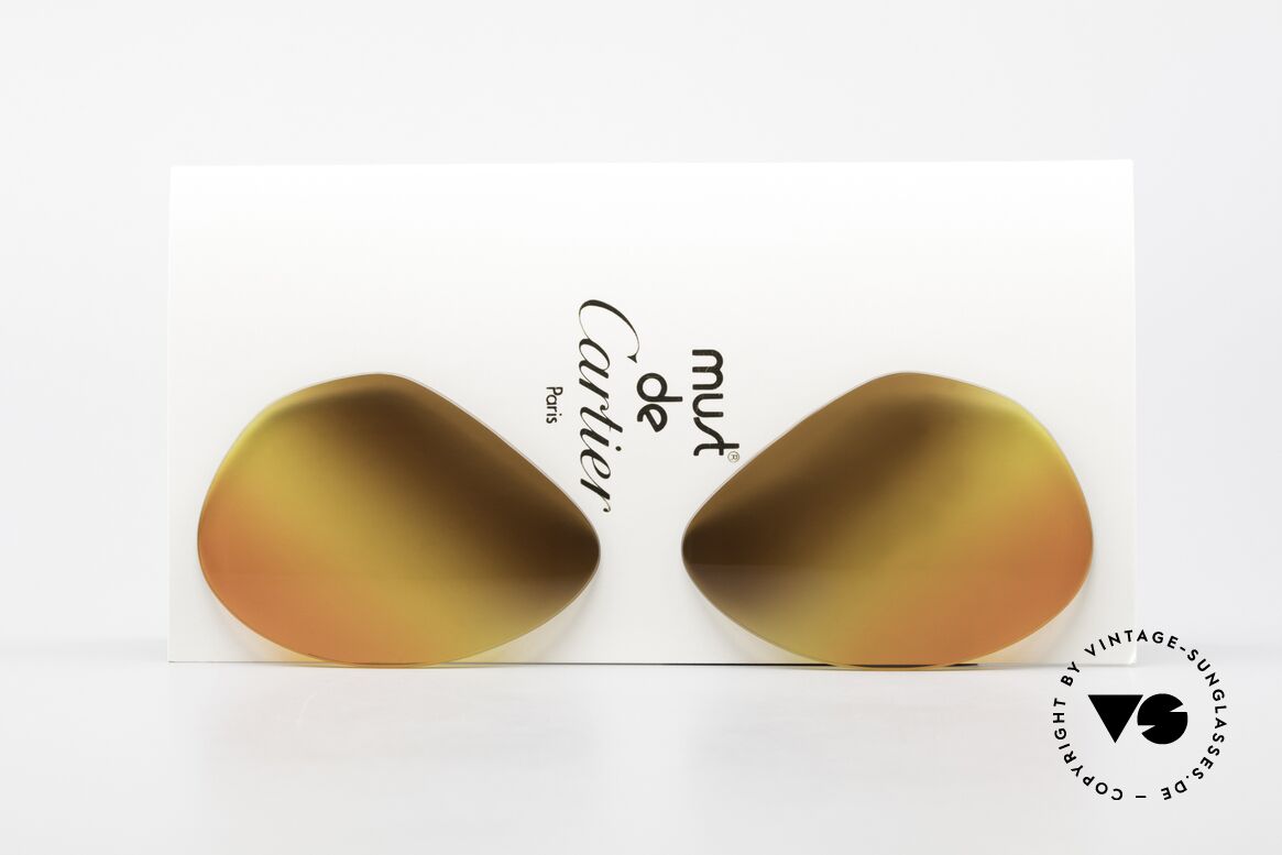 Cartier Vendome Lenses - L 3fach Verlauf Wüstensonne, Ersatzgläser für die alte Cartier Vendome LARGE 62mm, Passend für Herren und Damen