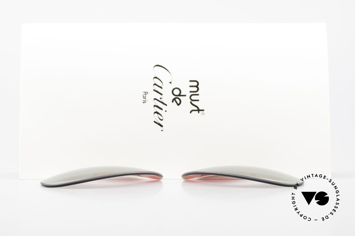 Cartier Vendome Lenses - L Polarlicht Bordeaux Tricolor, von unserem Optiker gefertigt: daher neu & kratzerfrei, Passend für Herren und Damen