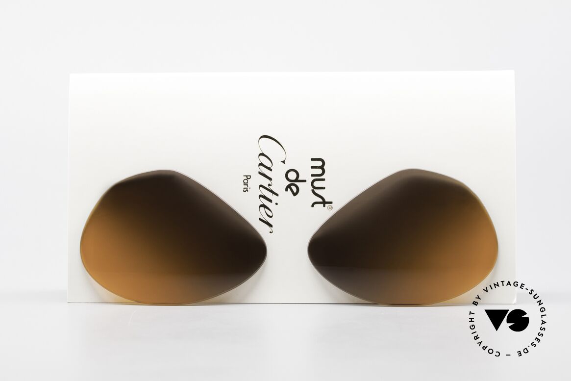 Cartier Vendome Lenses - L 2fach Verlauf Wüstensturm, Ersatzgläser für die alte Cartier Vendome LARGE 62mm, Passend für Herren und Damen