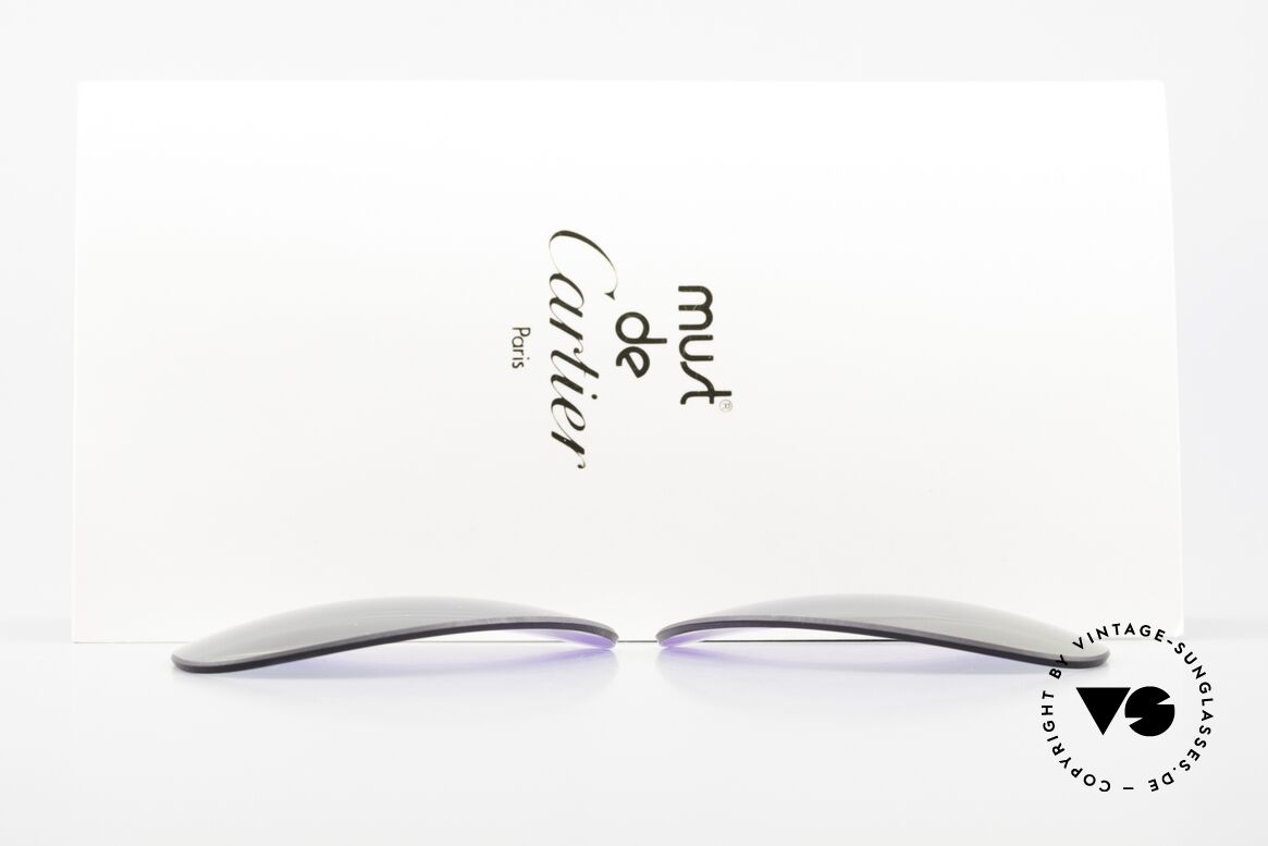 Cartier Vendome Lenses - L Polarlicht Violett Tricolor, von unserem Optiker gefertigt: daher neu & kratzerfrei, Passend für Herren und Damen