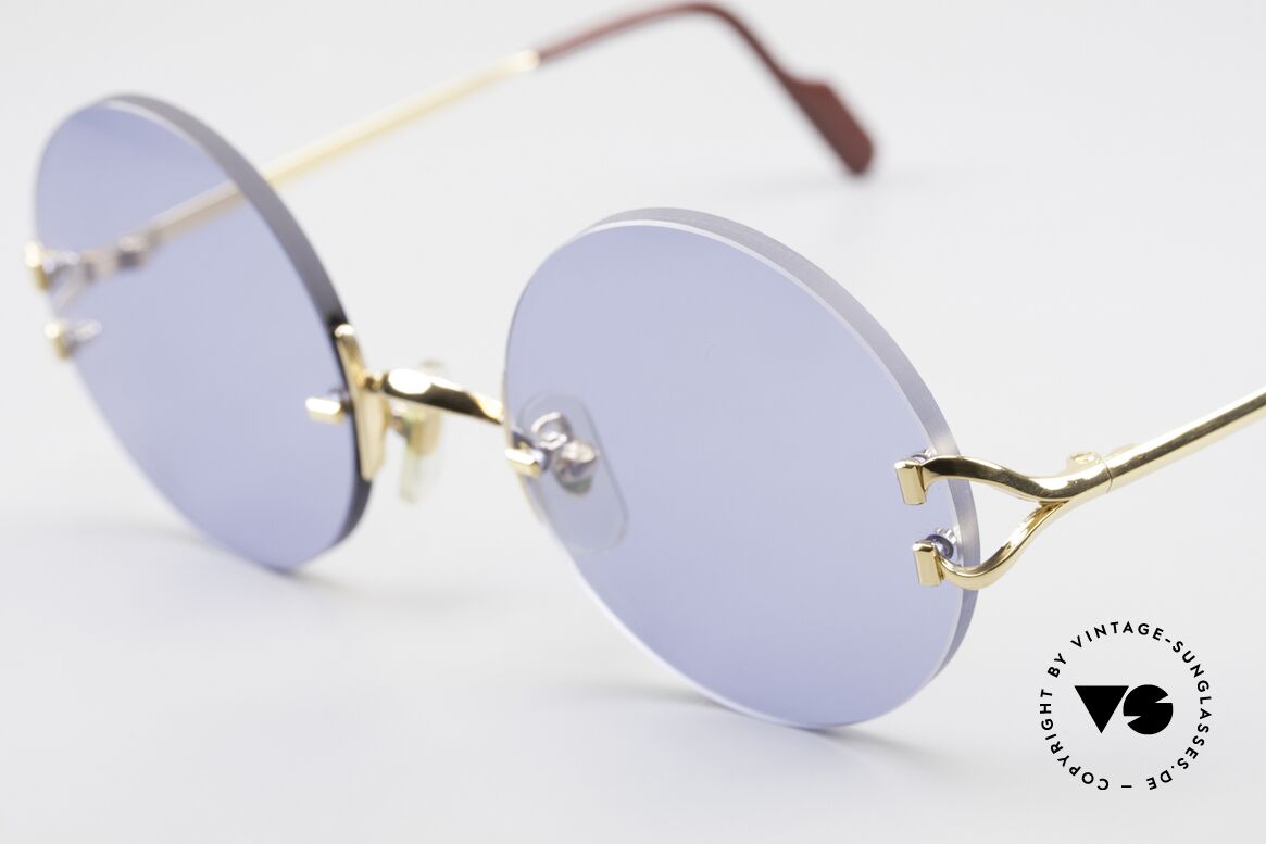 Cartier Madison Runde Luxus Sonnenbrille 90er, 2nd hand Modell im neuwertigen Zustand + Box, Passend für Herren und Damen