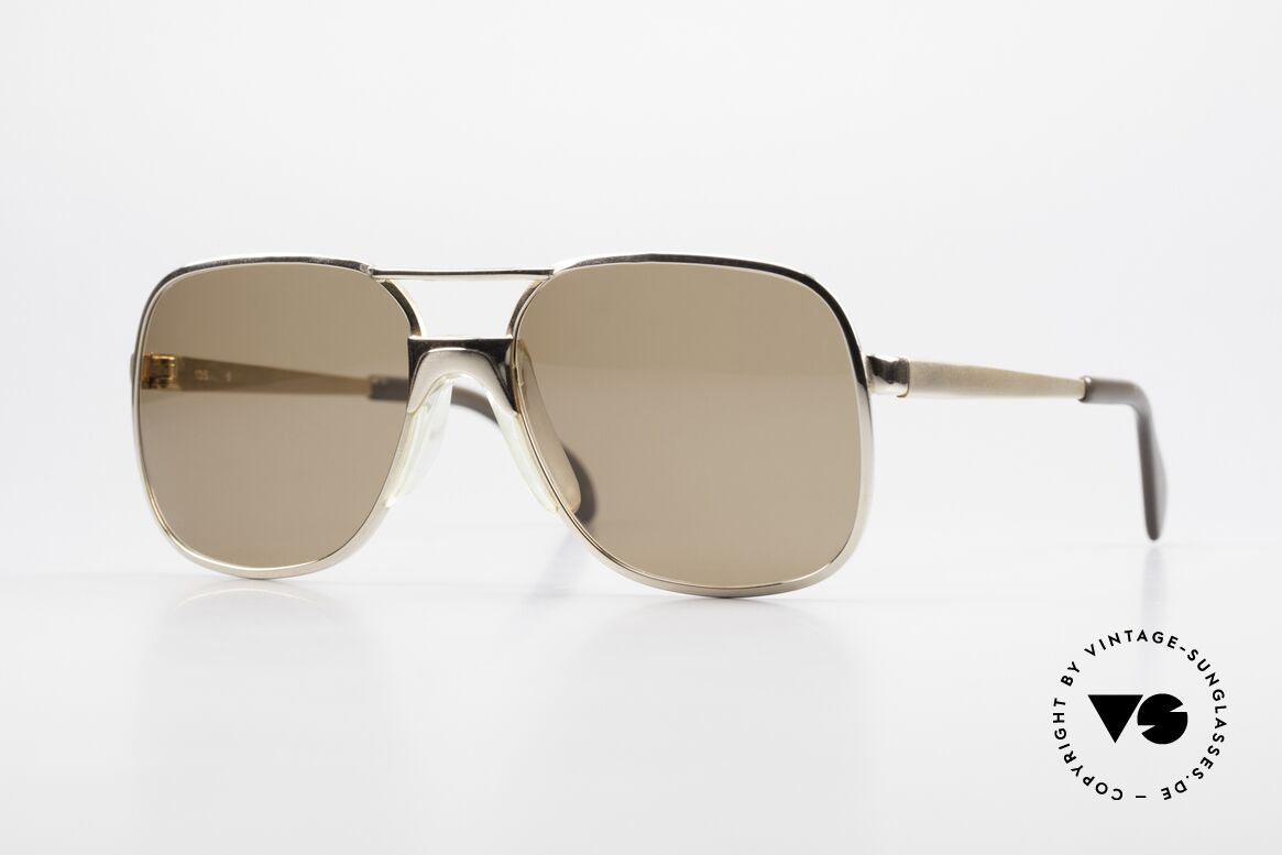 Metzler 7680 Kleine 80er Brille Vergoldet, old school 80er vintage Sonnenbrille, Gr. SMALL!, Passend für Herren