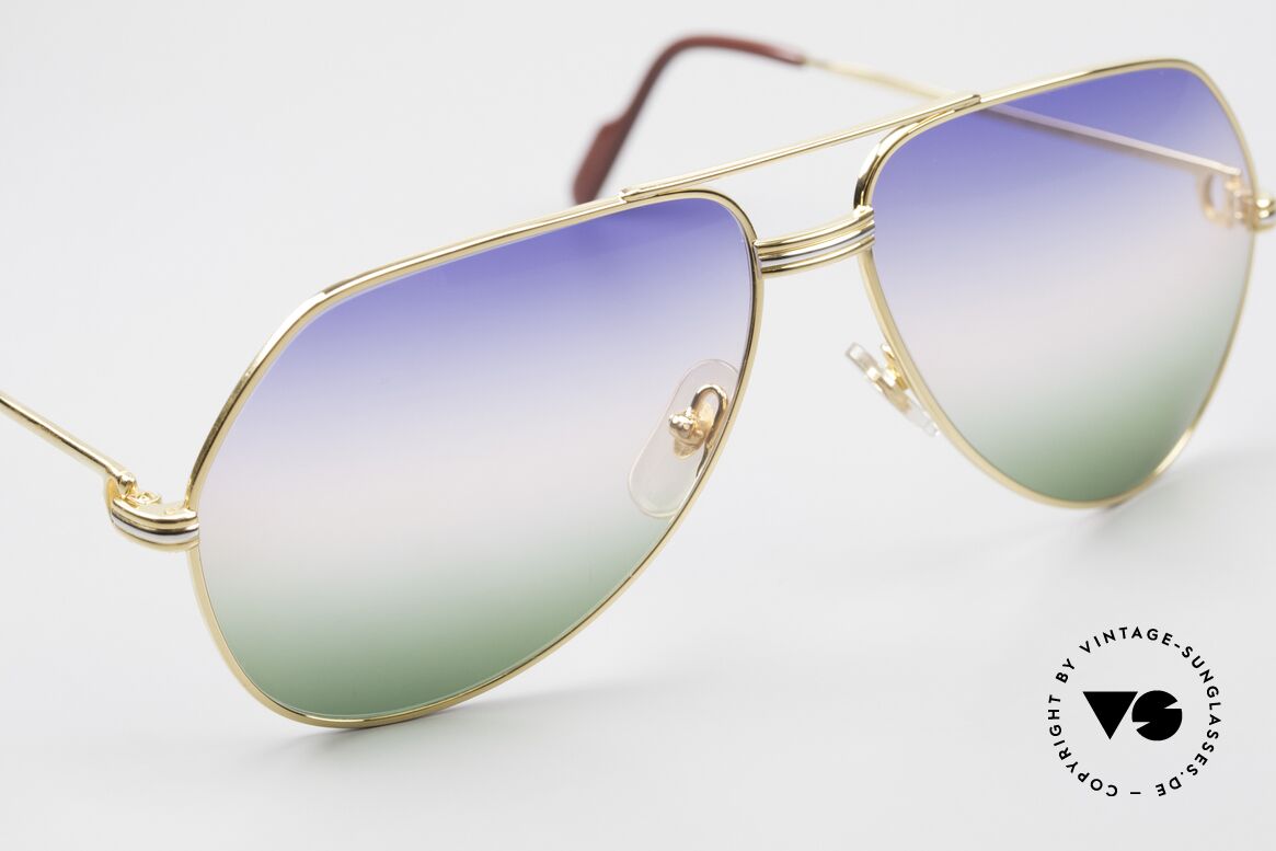 Cartier Vendome LC - L Rare Luxus Sonnenbrille 80er, von Himmelblau über Morgenrot zu Grasgrün (genial), Passend für Herren