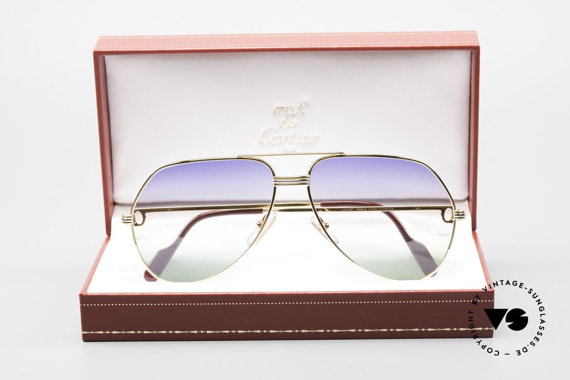 Cartier Vendome LC - L Rare Luxus Sonnenbrille 80er, KEINE Retrobrille, sondern ein altes vintage ORIGINAL, Passend für Herren