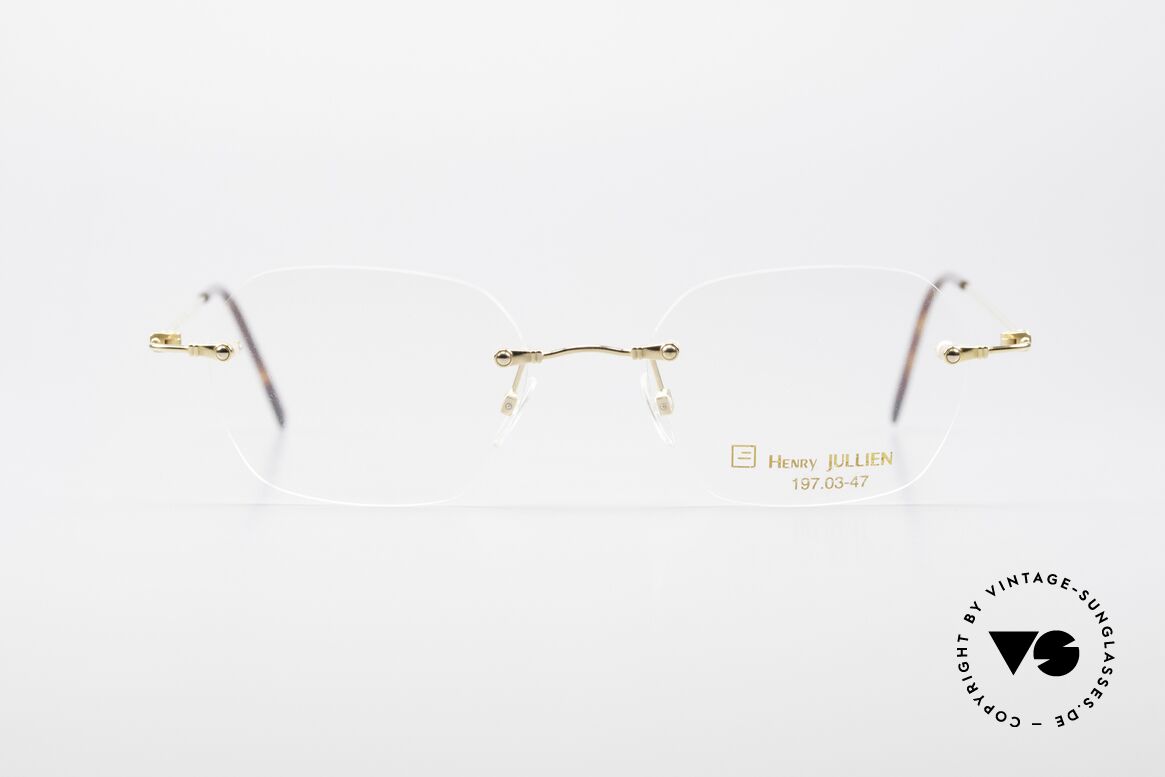 Henry Jullien Melrose 4000 Randlose Vintage Brille 90er, Jullien: Perfektionist in Sachen Gold-Verarbeitung, Passend für Herren und Damen