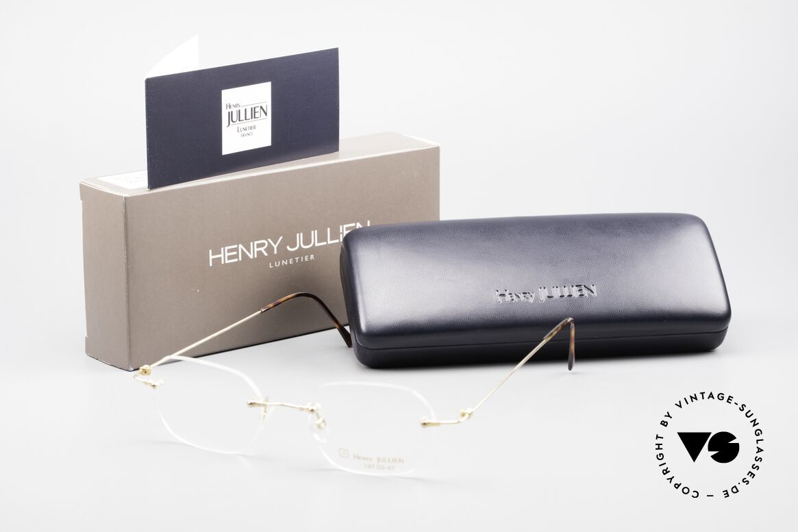 Henry Jullien Melrose 4000 Randlose Vintage Brille 90er, Größe: medium, Passend für Herren und Damen