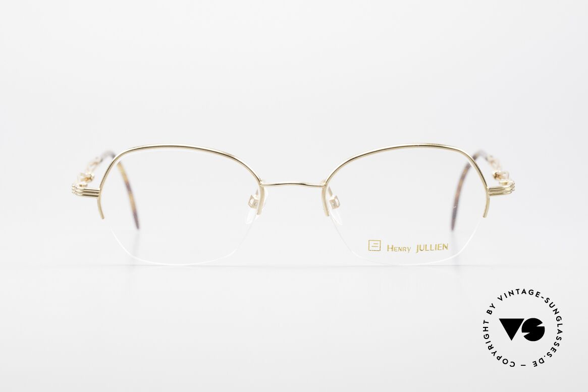 Henry Jullien Ellipse 12 Gold Doublé Damenbrille, vintage Henry Jullien Ellipse Brillenfassung von 2001, Passend für Damen