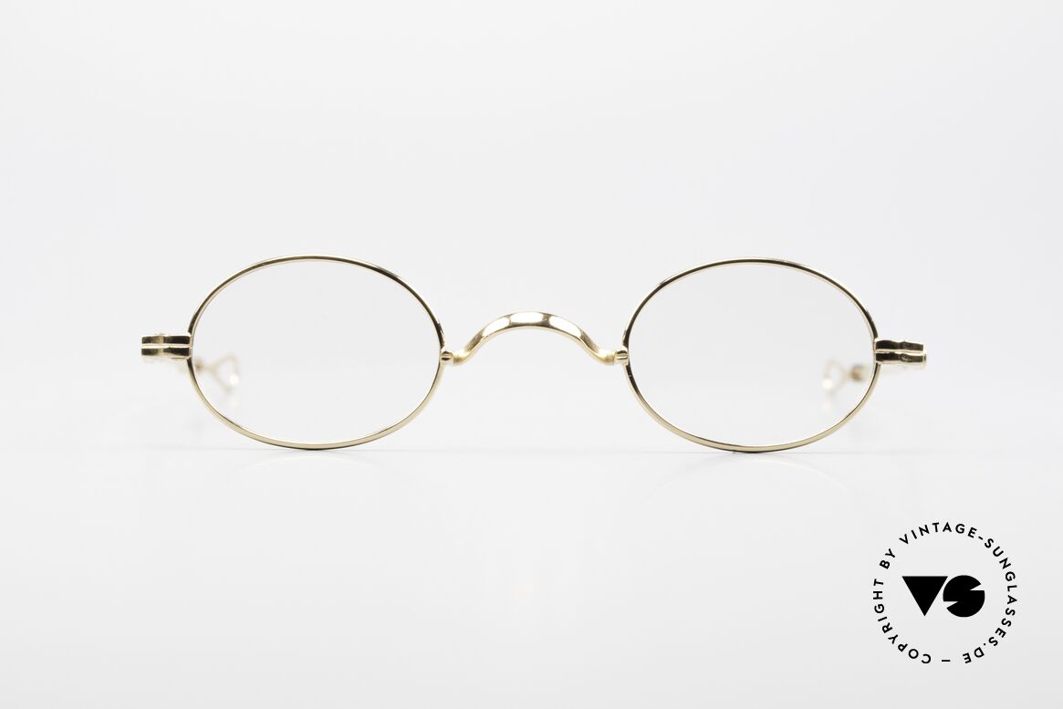Lunor I 04 Telescopic XS Brille Oval Teleskop Gold, Lunor Brillen = zeitlose Klassiker aus Deutschland, Passend für Herren und Damen