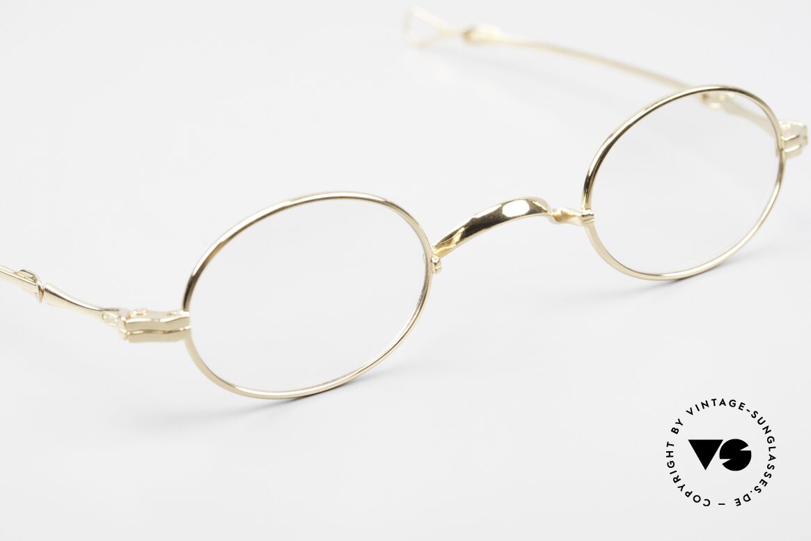Lunor I 04 Telescopic XS Brille Oval Teleskop Gold, ein ca. 20 Jahre altes, ungetragenes LUNOR Original!, Passend für Herren und Damen