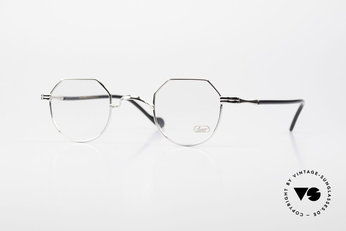 Lunor II A 18 Eckige Panto Brille Platin, Lunor Brille aus der Lunor II-A Serie (A = Acetat), Passend für Herren und Damen
