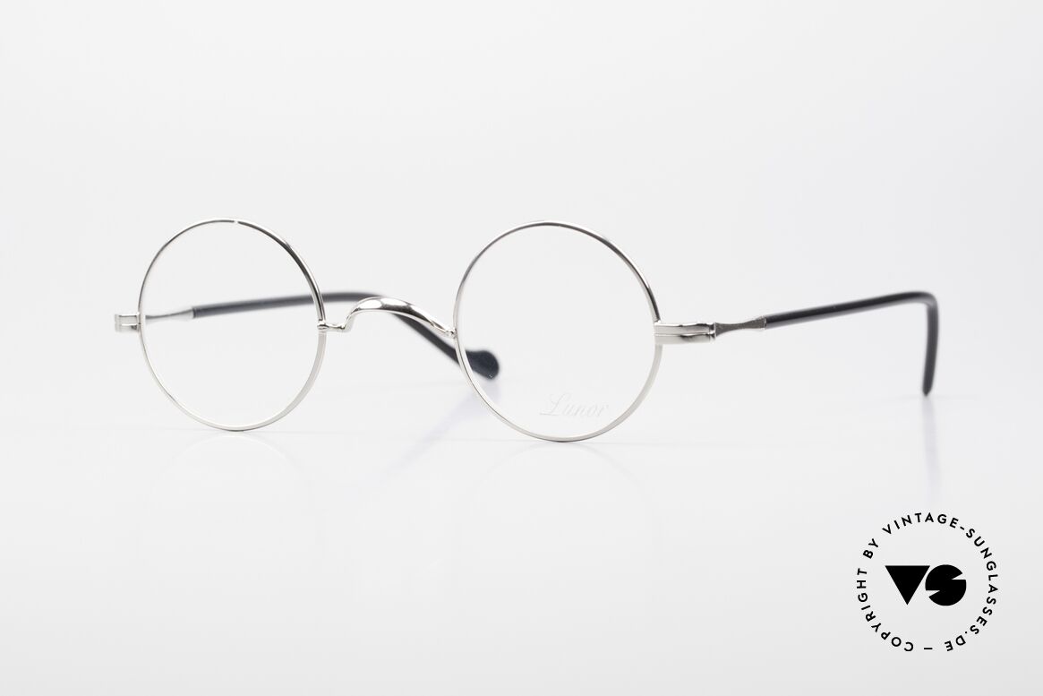 Lunor II A 12 Runde Vintage Brille Platin, Lunor Brille aus der Lunor II-A Serie (A = Acetat), Passend für Herren und Damen
