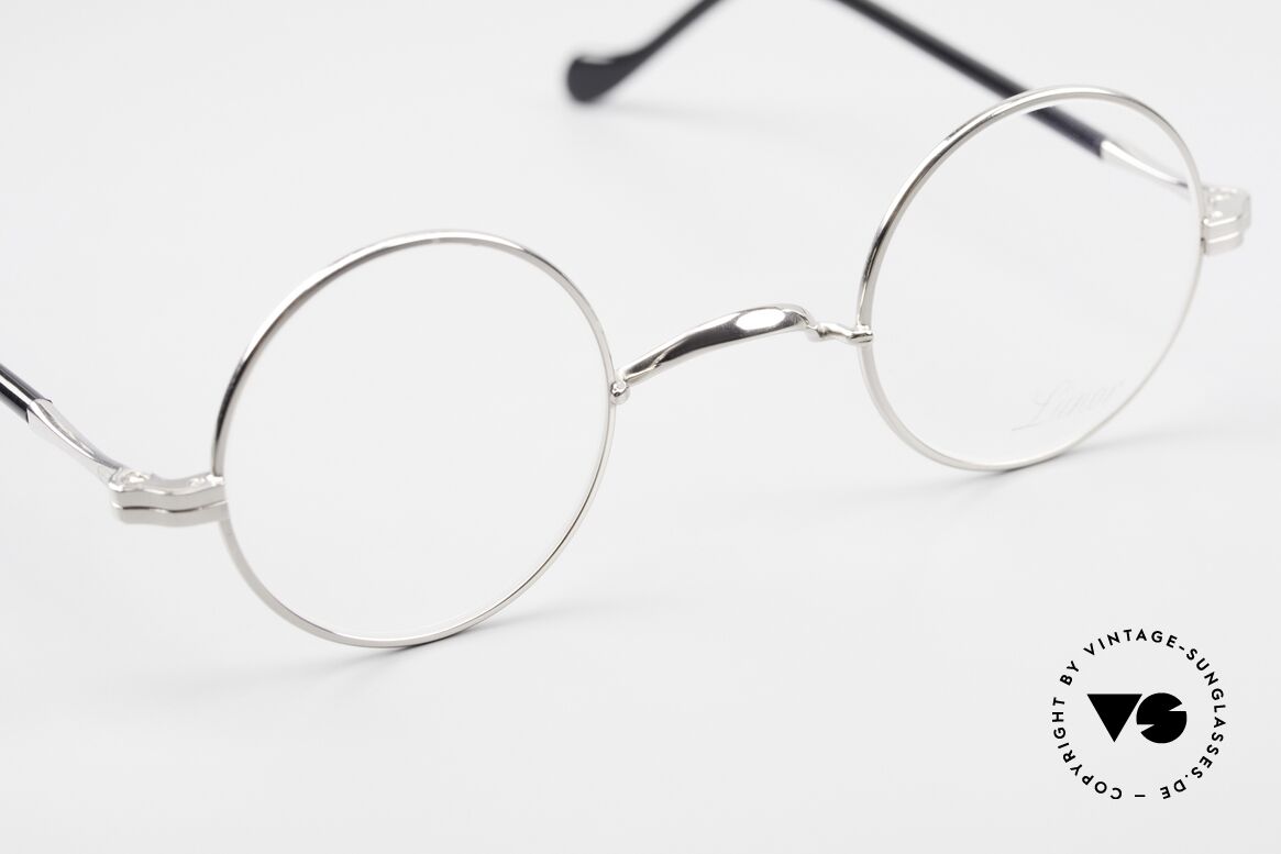 Lunor II A 12 Runde Vintage Brille Platin, altes, ungetragenes LUNOR Einzelstück von ca. 2010, Passend für Herren und Damen