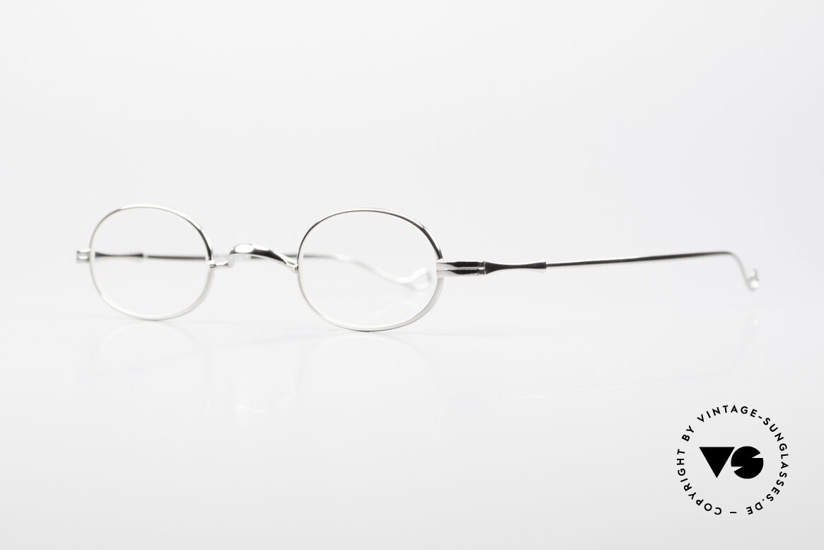 Lunor II 08 Kleine Ovale Brille Platin, Brillendesign in Anlehnung an frühere Jahrhunderte, Passend für Herren und Damen