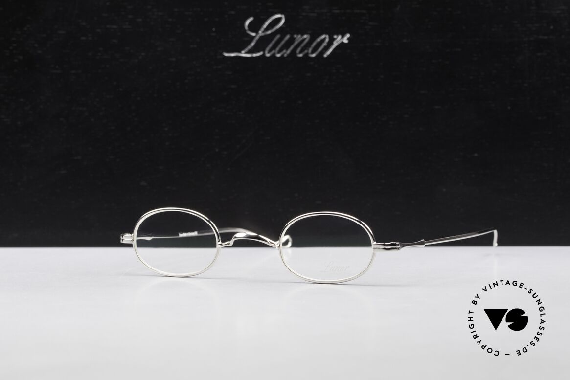 Lunor II 08 Kleine Ovale Brille Platin, Größe: small, Passend für Herren und Damen