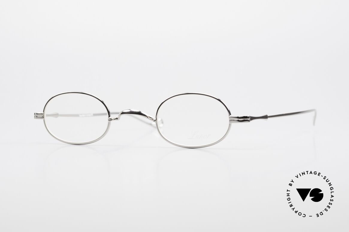 Lunor II 08 Kleine Ovale Brille Platin, LUNOR = französisch für "Lunette d’Or" (Goldbrille), Passend für Herren und Damen