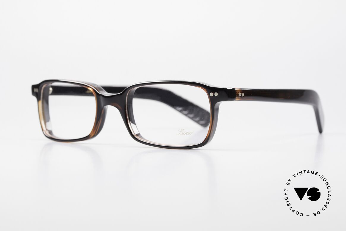 Lunor A55 Eckige Lunor Brille Acetat, markante Fassung in klassischer 'dark havanna' Farbe, Passend für Herren und Damen
