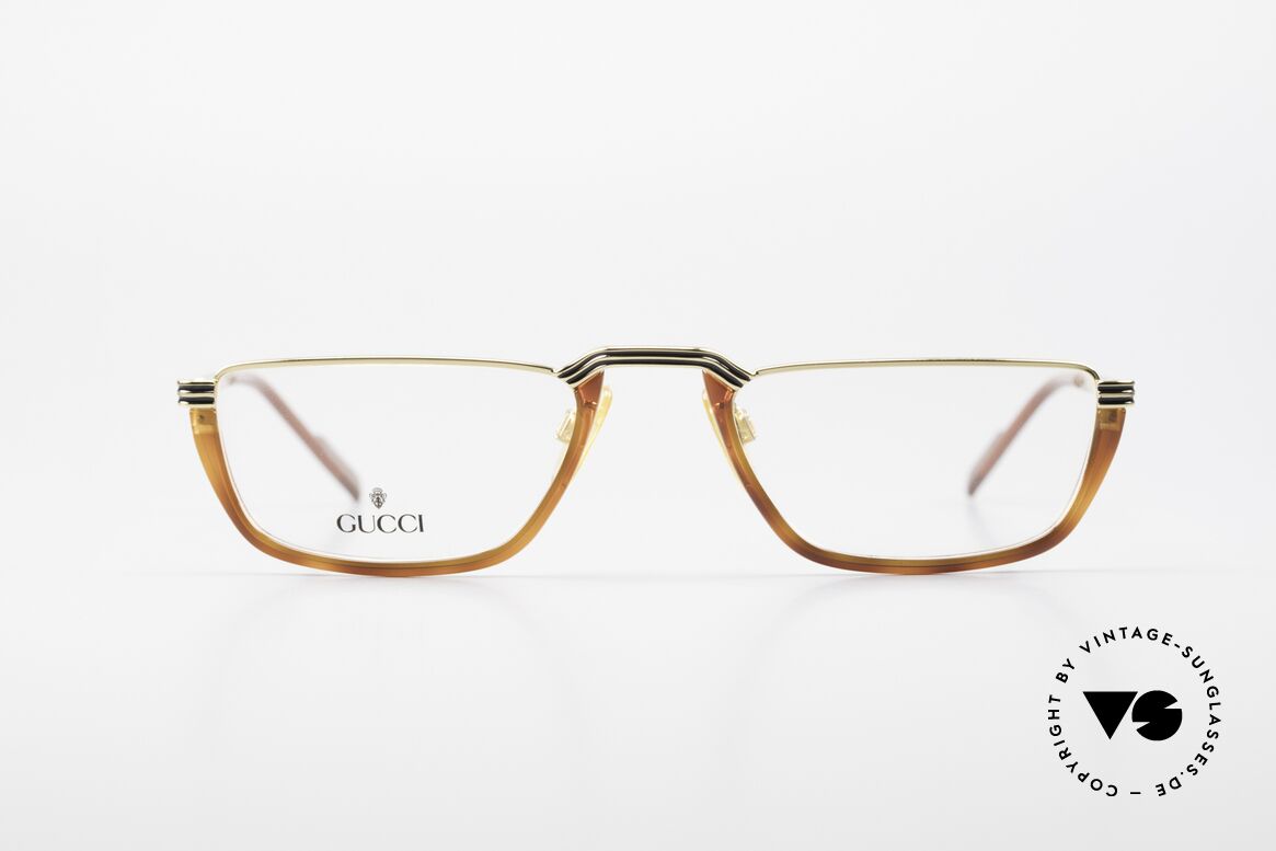 Gucci 1306 Alte 90er Designer Lesebrille, vintage Halbrahmen/ Lesebrillendesign v. Gucci, Passend für Herren