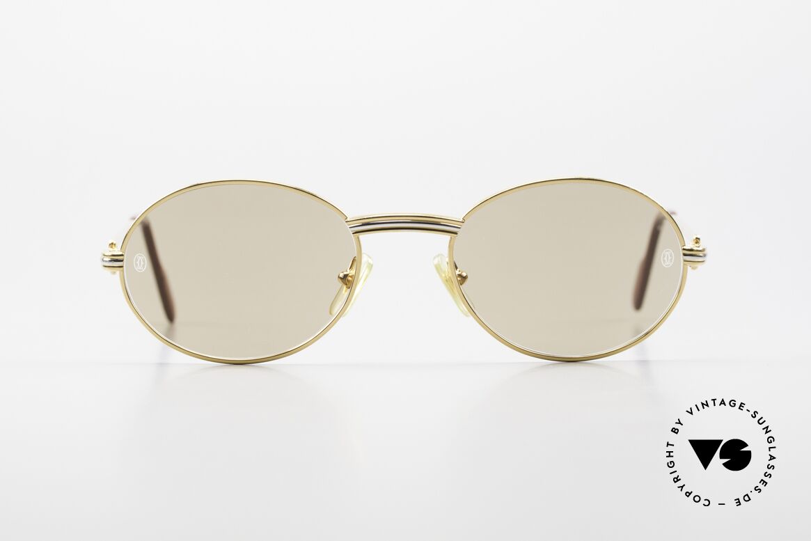 Cartier Saint Honore - M Ovale Luxus Sonnenbrille 90er, ovale vintage Cartier Sonnen-Brille von circa 1998, Passend für Herren und Damen Cartier Saint Honore - M Ovale Luxus Sonnenbrille 90er, ovale vintage Cartier Sonnen-Brille von circa 1998, Passend für Herren und Damen