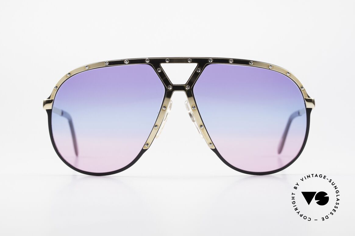 Alpina M1 80er Sonnenbrille Tricolor, Stevie Wonder machte diese Brille damals berühmt, Passend für Herren