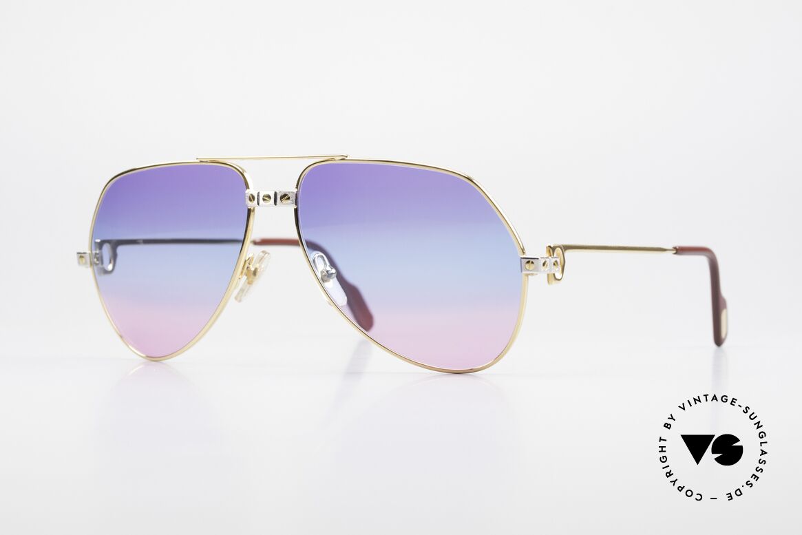 Cartier Vendome Santos - M Unikat Sammler Sonnenbrille, Vendome = das berühmteste Brillendesign von CARTIER, Passend für Herren und Damen