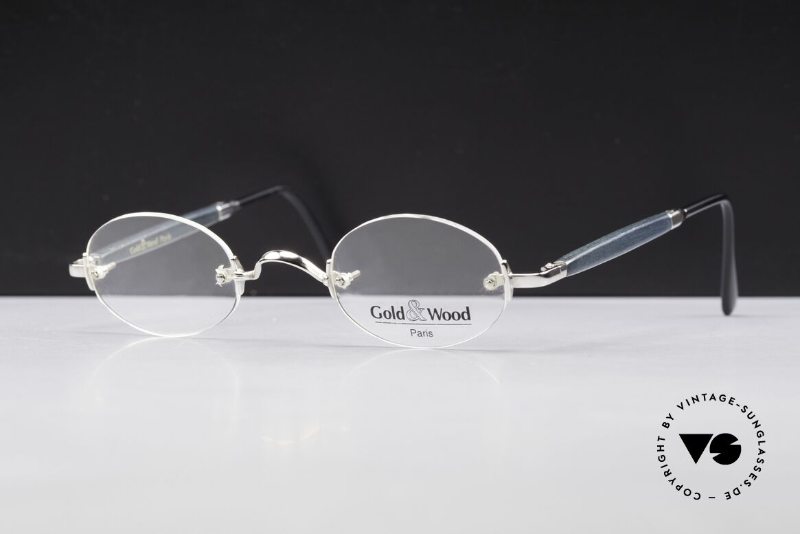 Gold & Wood 338 Luxus Randlosbrille Oval 90er, Eleganz und Zeitlosigkeit prägen diese Kollektion, Passend für Herren und Damen