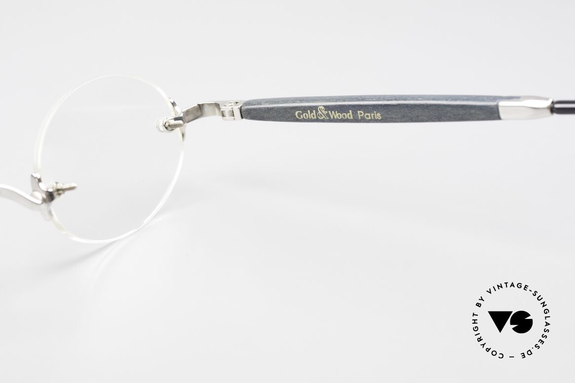 Gold & Wood 338 Luxus Randlosbrille Oval 90er, Größe: small, Passend für Herren und Damen
