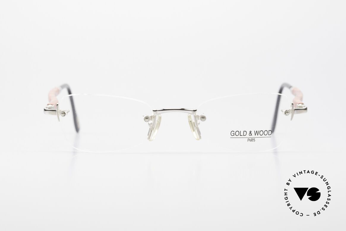 Gold & Wood S12 Randlose Luxusbrille Unisex, GOLD & WOOD Paris Brille, S12.16 in medium Größe, Passend für Herren und Damen
