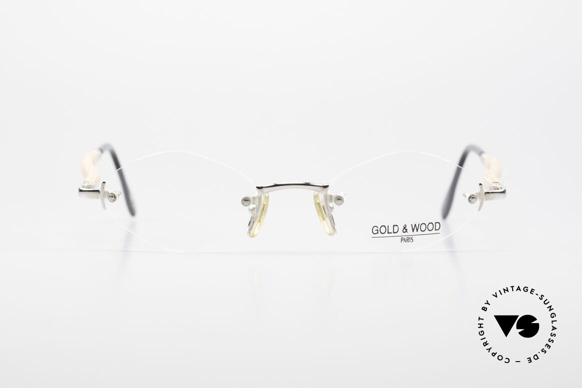 Gold & Wood S02 Randlose Luxusbrille 2000er, GOLD & WOOD Paris Brille, S02.16 in medium Größe, Passend für Herren und Damen