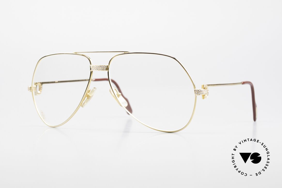 Cartier Grand Pavage Diamanten Brille 18kt Echtgold, Vendôme 'GRAND PAVAGE' der Cartier "Joaillerie' Serie, Passend für Herren