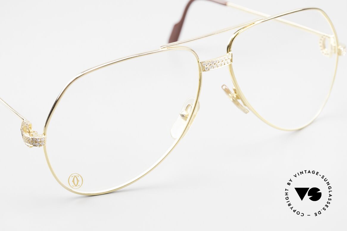 Cartier Grand Pavage Diamanten Brille 18kt Echtgold, absolute Luxus-Juwelier-Brille (allein 25 Gramm Gold), Passend für Herren