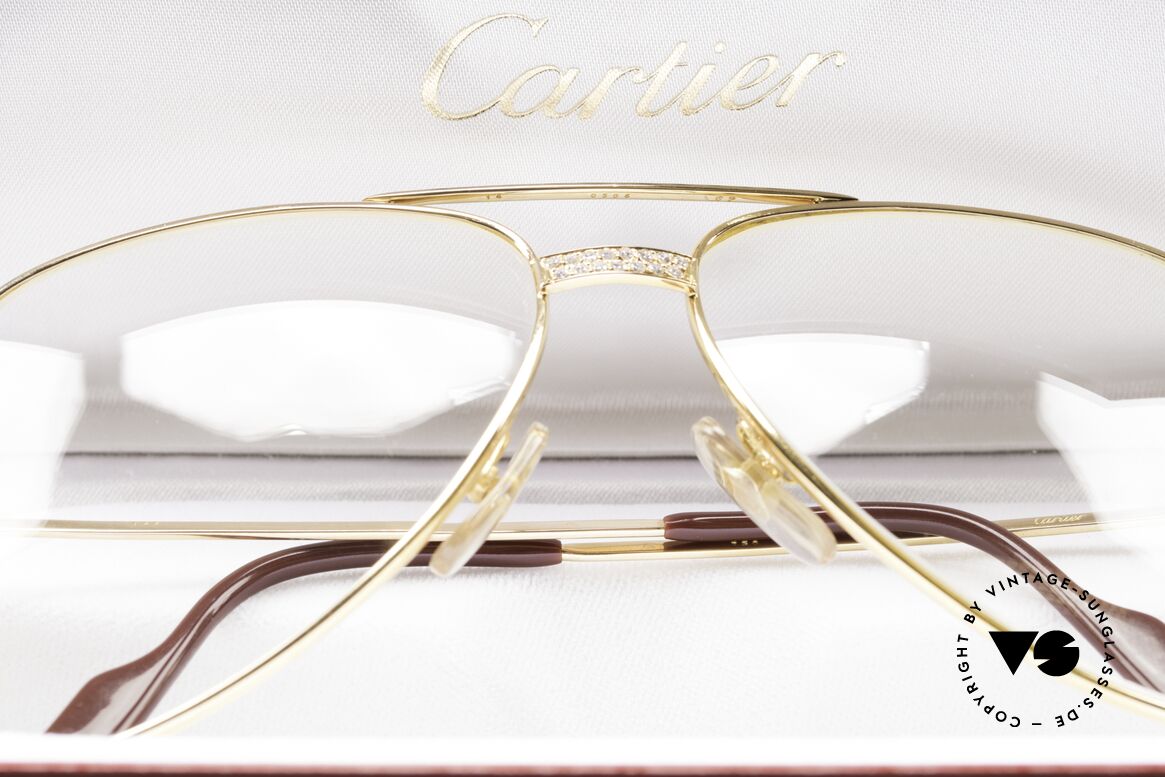 Cartier Grand Pavage Diamanten Brille 18kt Echtgold, Größe: large, Passend für Herren