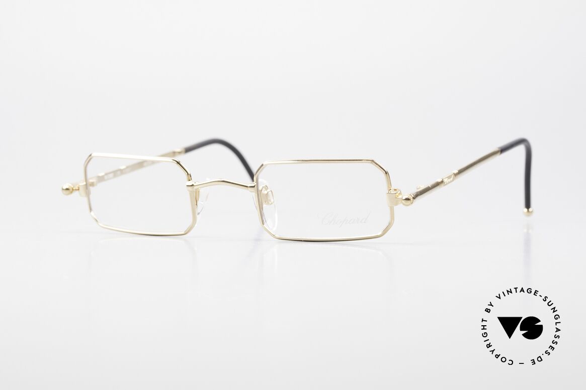 Chopard C002 Achteckige Luxus Fassung 90er, edle Chopard Designer-Luxusbrille, SMALL Gr. 44/24, Passend für Herren und Damen