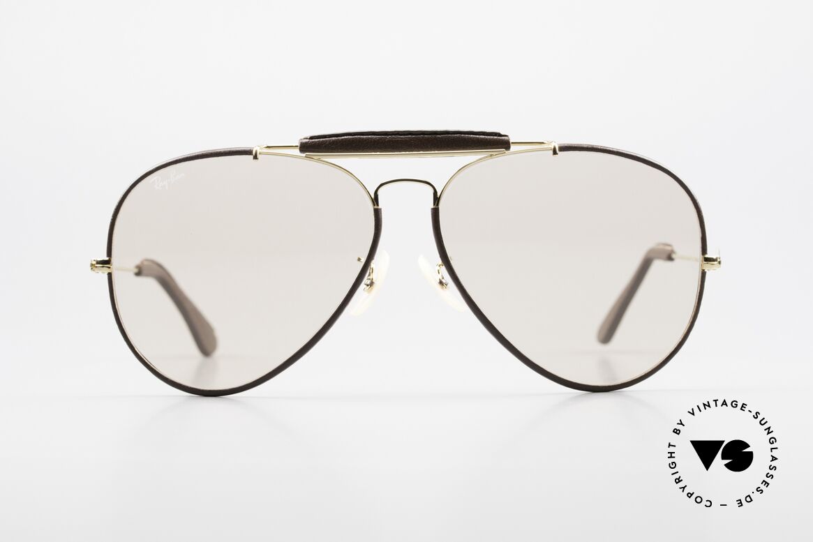 Ray Ban Outdoorsman II Leder Sonnenbrille Automatik, seltene & sehr begehrte Leder-Edition; made in U.S.A., Passend für Herren