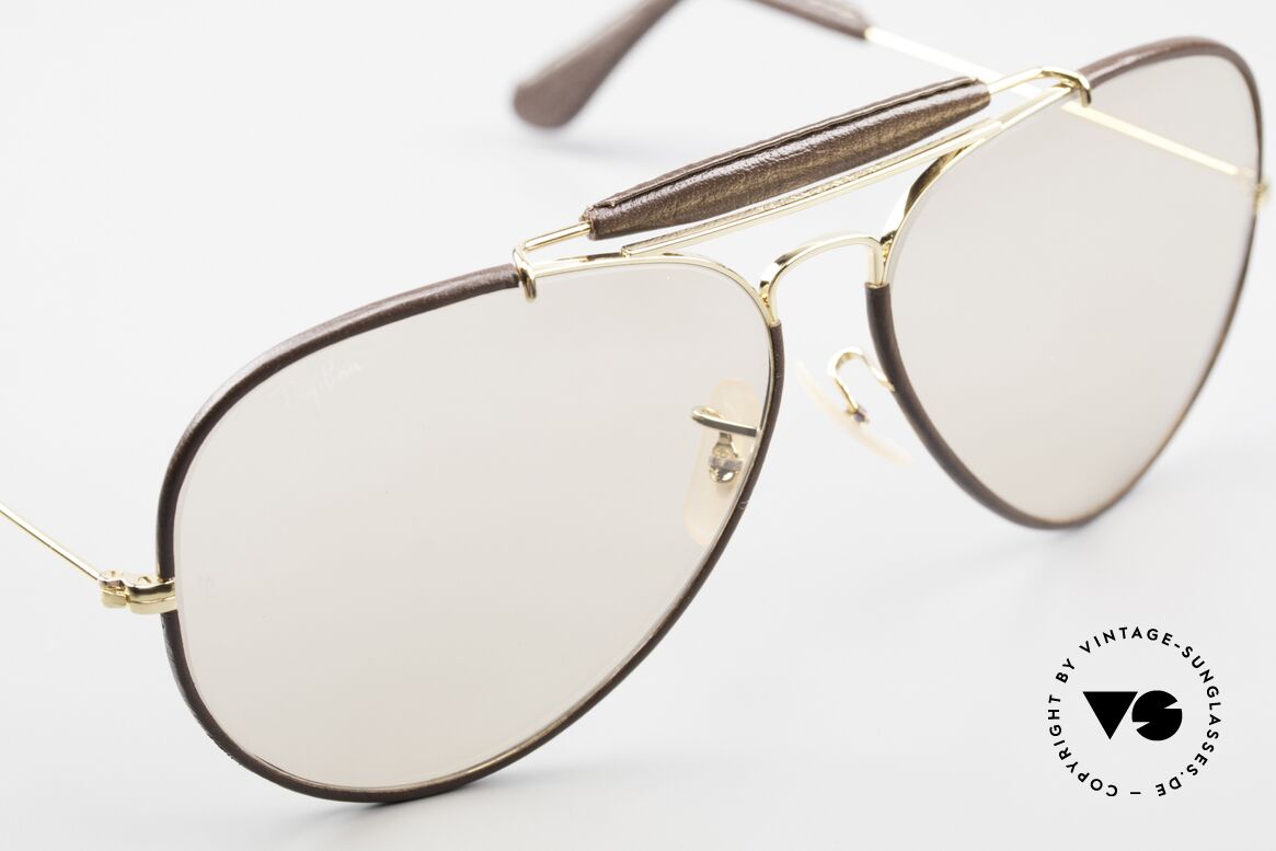 Ray Ban Outdoorsman II Leder Sonnenbrille Automatik, ungetragenes Exemplar; inzwischen ein Sammlerstück, Passend für Herren