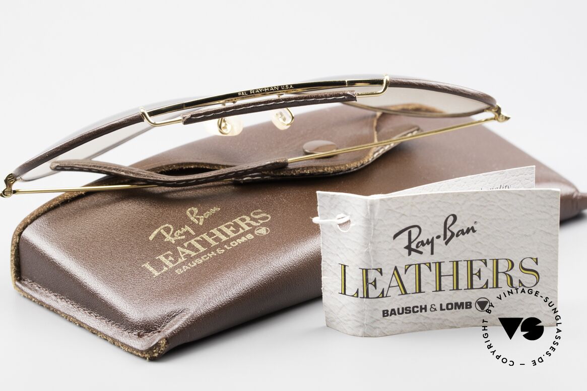 Ray Ban Outdoorsman II Leder Sonnenbrille Automatik, Größe: large, Passend für Herren