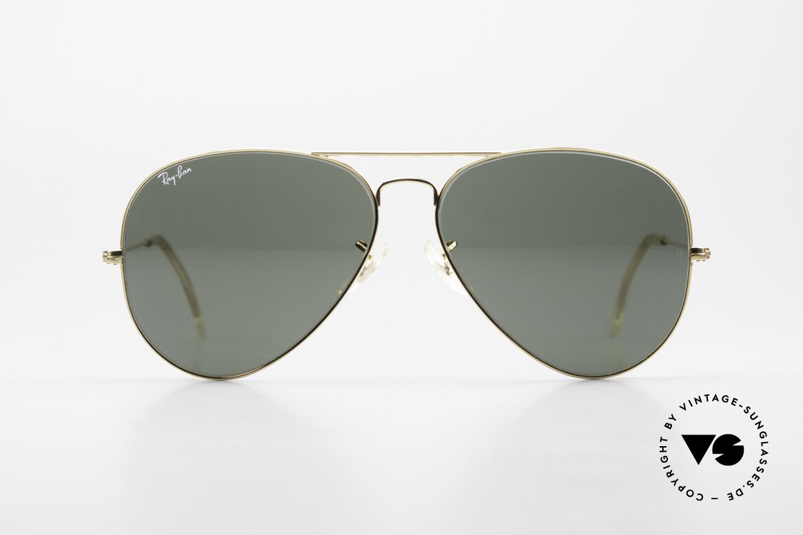 Ray Ban Large Metal II 80er Pilotenbrille Aviator, die Pilotenbrille schlechthin in Größe 62/14 large, Passend für Herren
