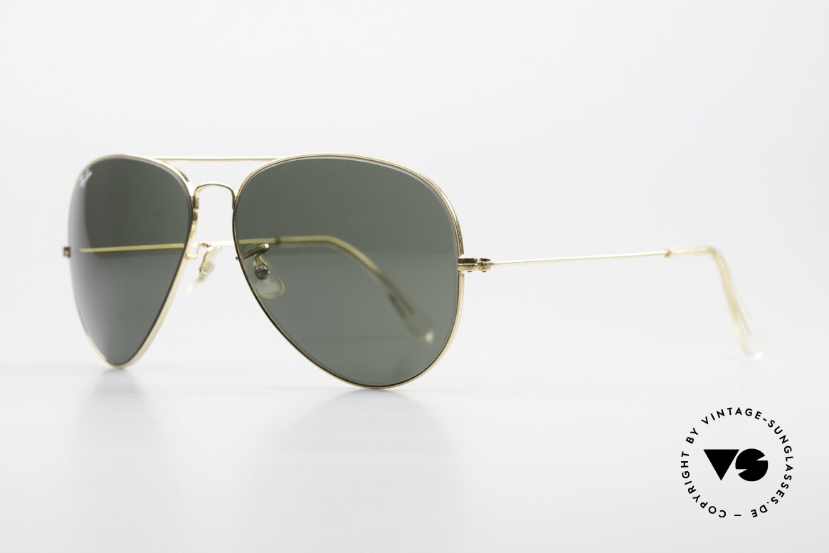 Ray Ban Large Metal II 80er Pilotenbrille Aviator, produziert in den 70ern & 80ern v. Bausch&Lomb, Passend für Herren