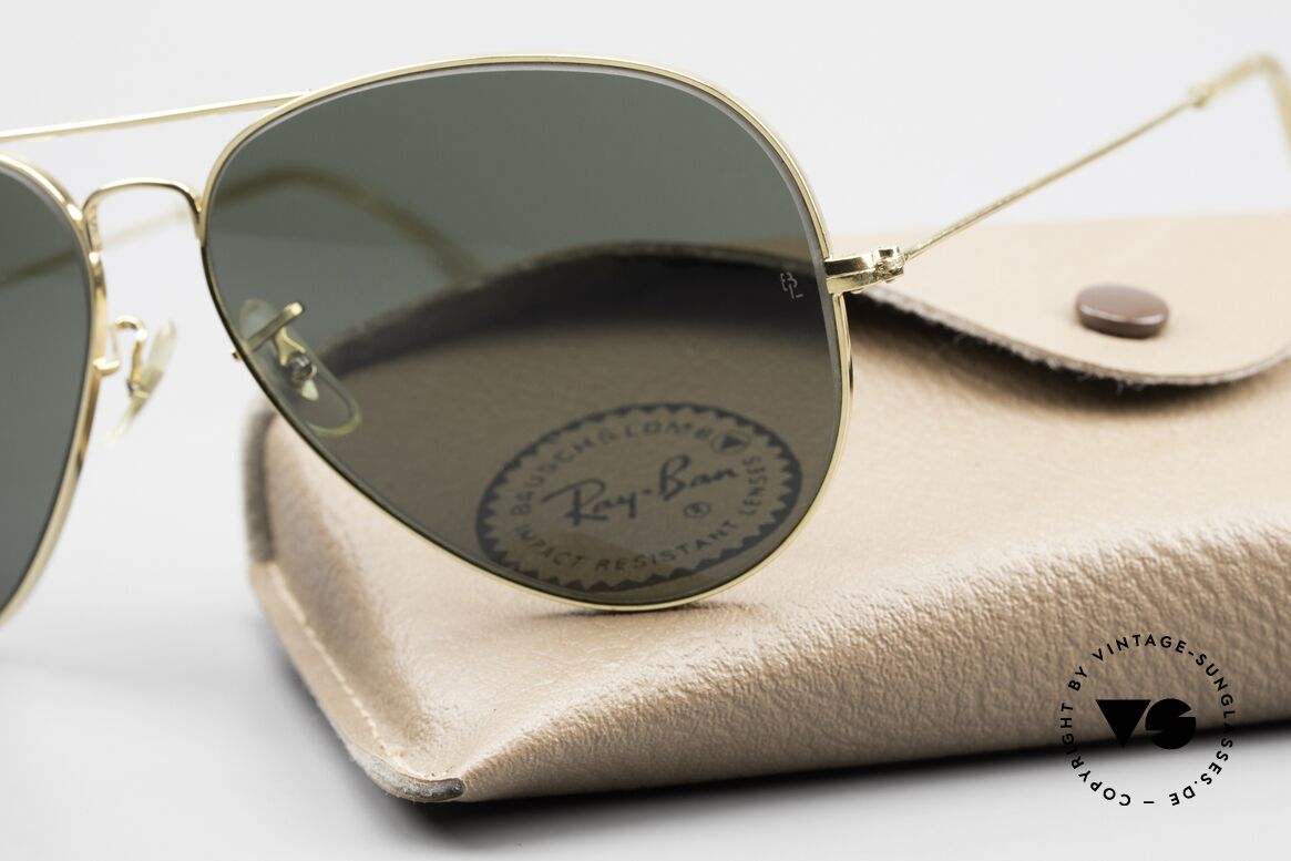 Ray Ban Large Metal II 80er Pilotenbrille Aviator, TOP-Verarbeitung mit der bekannten B&L Gravur, Passend für Herren