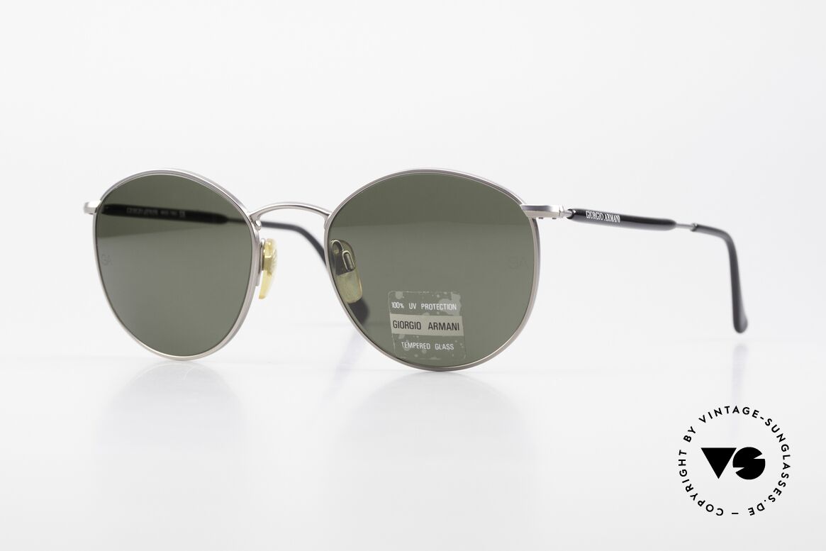 Giorgio Armani 627 Vintage Panto Sonnenbrille, vintage Designer-Sonnenbrille von Giorgio Armani, Passend für Herren und Damen