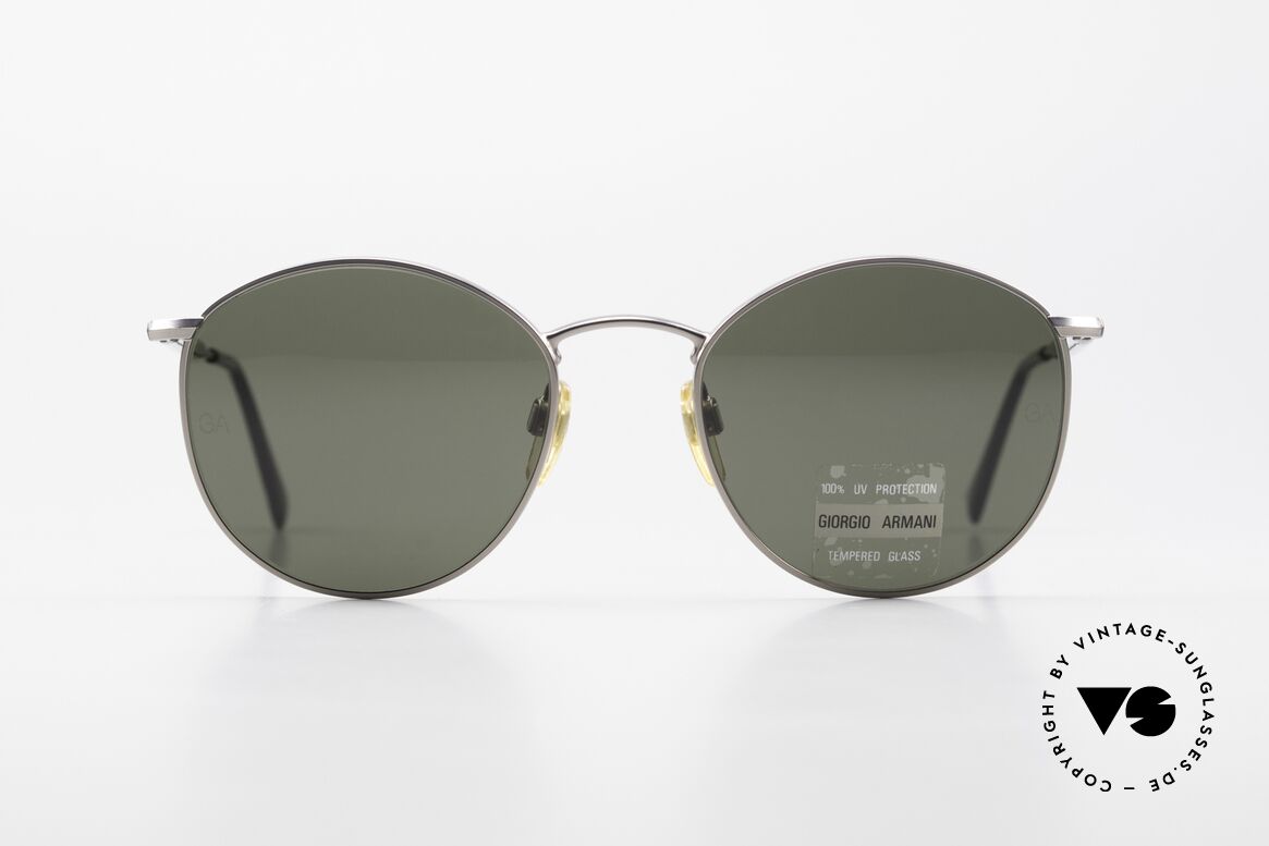 Giorgio Armani 627 Vintage Panto Sonnenbrille, vintage Designer-Sonnenbrille von Giorgio Armani, Passend für Herren und Damen