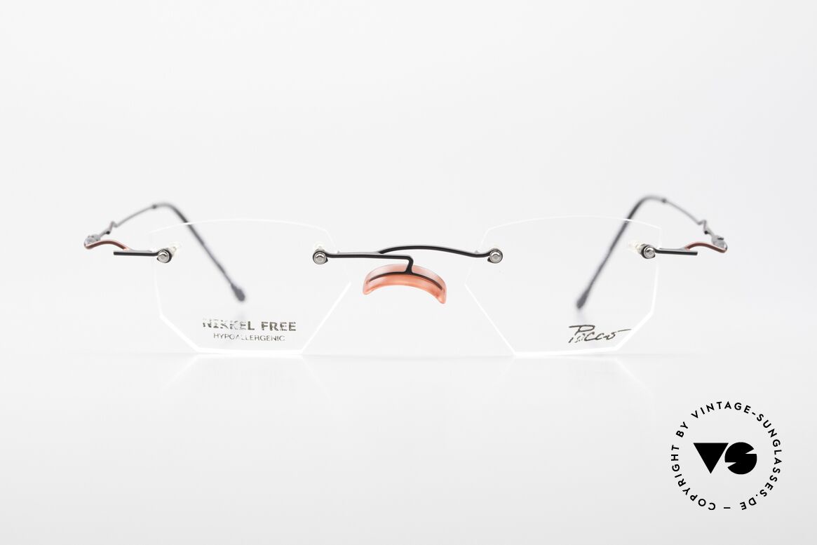 Locco Profile Verrückte Vintage Brille 90er, Locco Profile 44-20, "verrückte" randlose 90er Brille, Passend für Herren und Damen